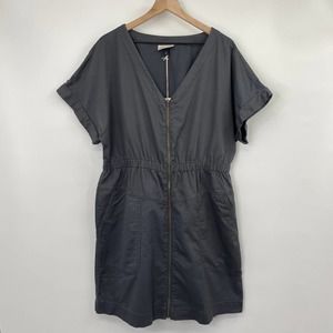 NWT Universal Thread Mini Dress Gray Chambray Full Zip Casual Womens Size XXL